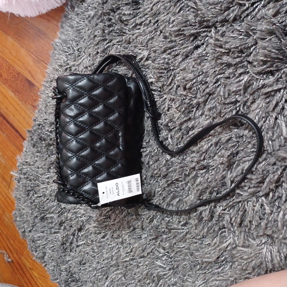 Aldo Ralissa Black Quilted Bag NWT